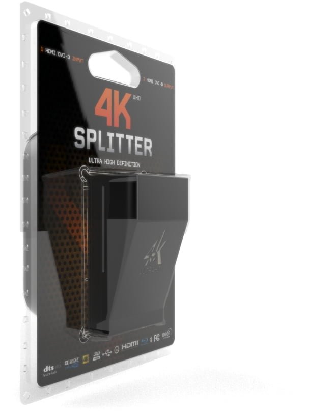 HDfury Splitter 4K UHD - splitter HDMI cu 1 intrare și 2 ieșiri