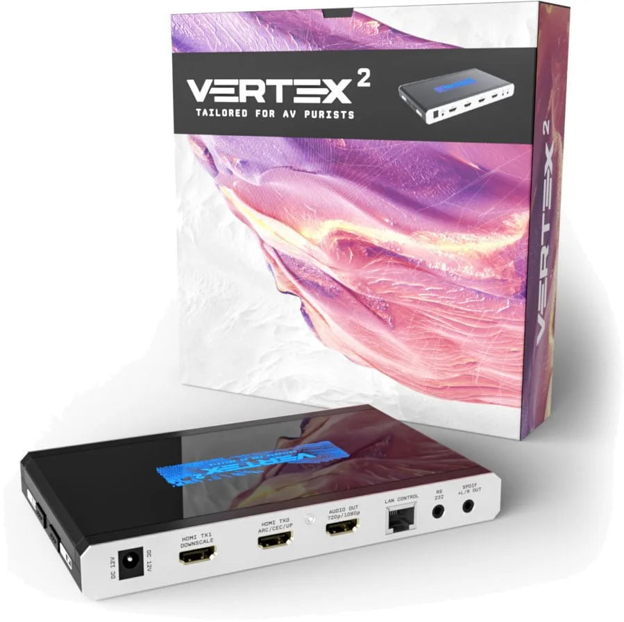 HDfury Vertex 2 alături de cutia produsului
